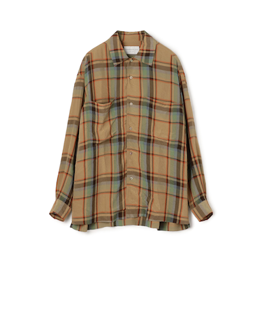 レーヨン ダブルポケット チェックシャツ Lyria