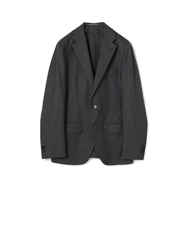 SUPER120’Sウール ストレッチ シングルブレステッド 2Bジャケット