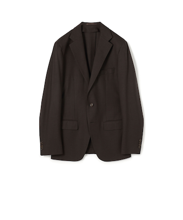 SUPER120’Sウール ストレッチ シングルブレステッド 2Bジャケット