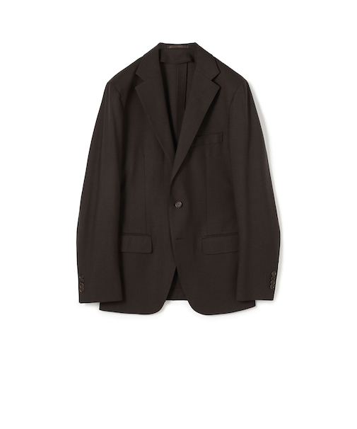 SUPER120’Sウール ストレッチ シングルブレステッド 2Bジャケット