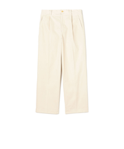 60/3 コットンオックスフォード 1プリーツバレルパンツ