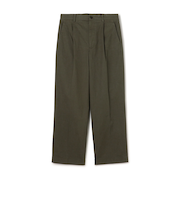 60/3 コットンオックスフォード 1プリーツバレルパンツ