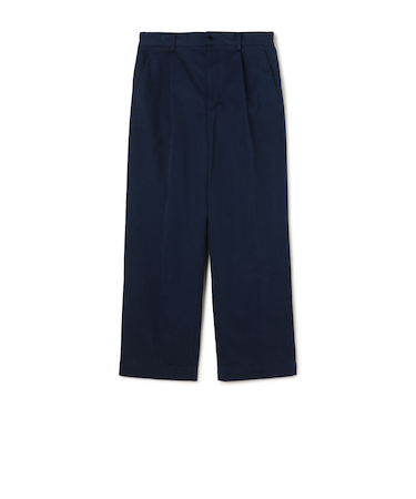 60/3 コットンオックスフォード 1プリーツバレルパンツ