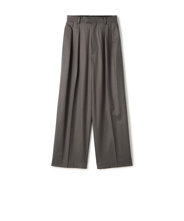 【WEB先行予約】Super160's ウールツイル 2タックワイドスラックス