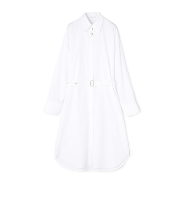 コンパクトプレーンコットン シャツワンピース