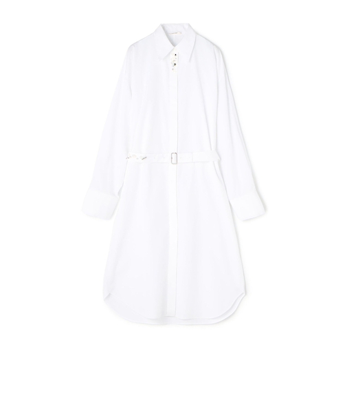 コンパクトプレーンコットン シャツワンピース