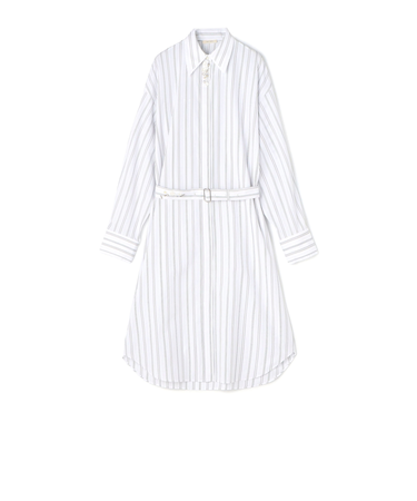 コンパクトプレーンコットン シャツワンピース