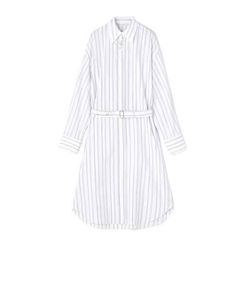 コンパクトプレーンコットン シャツワンピース