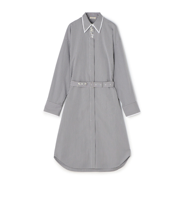 コンパクトプレーンコットン シャツワンピース