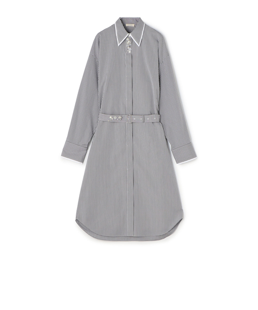 コンパクトプレーンコットン シャツワンピース