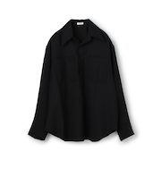 【WEB先行予約】ウールジョーゼット プルオーバーシャツ