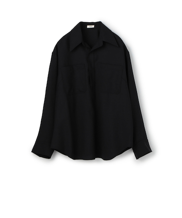 【WEB先行予約】ウールジョーゼット プルオーバーシャツ