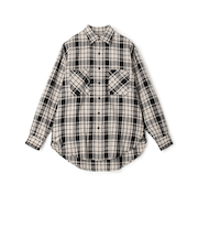 コットンビエラチェック ダブルポケット ロングスリーブシャツ