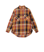 コットンビエラチェック ダブルポケット ロングスリーブシャツ