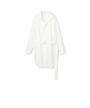 コットンブロード ベルト付きチュニックシャツ