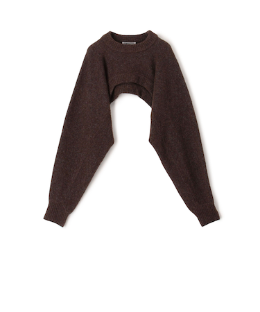 ウールブークレー クロップドニット