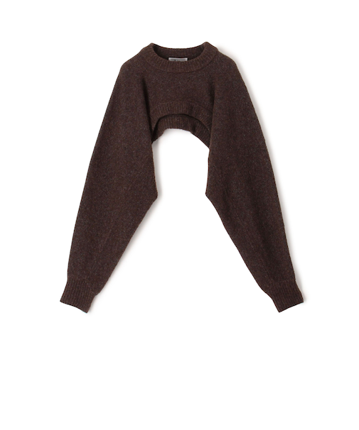 ウールブークレー クロップドニット