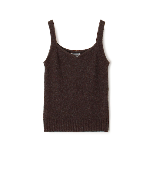 ウールブークレー ニット キャミソール