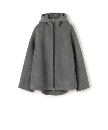 【WEB先行予約】ウールカシミヤダブルフェイス フーデッドショートコート