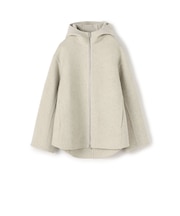 【WEB先行予約】ウールカシミヤダブルフェイス フーデッドショートコート