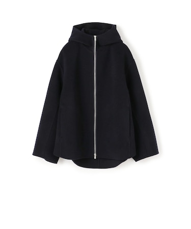 【WEB先行予約】ウールカシミヤダブルフェイス フーデッドショートコート
