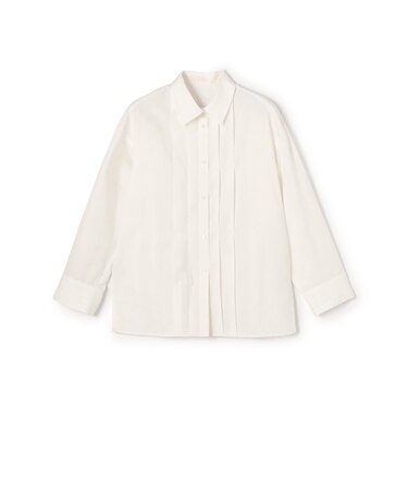 ハイカウントポプリン フロントタックシャツ