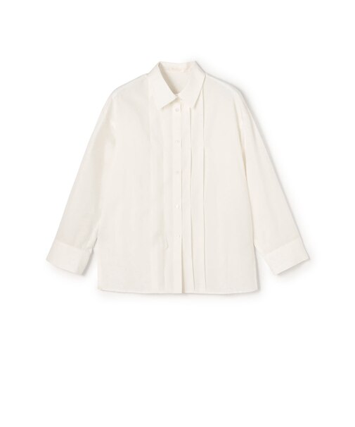 ハイカウントポプリン フロントタックシャツ
