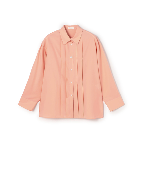 ハイカウントポプリン フロントタックシャツ