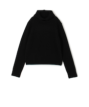 パッチワークレース フーデットニット