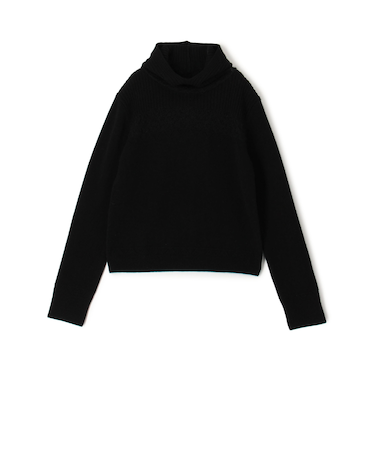 パッチワークレース フーデットニット