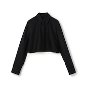 【WEB先行予約】ウールカシミヤポプリン クロップドシャツ