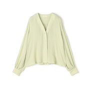 【WEB先行予約】ダブルクレープ Vショートブラウス