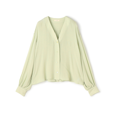 【WEB先行予約】ダブルクレープ Vショートブラウス