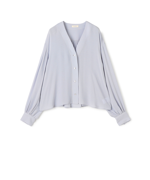 【WEB先行予約】ダブルクレープ Vショートブラウス