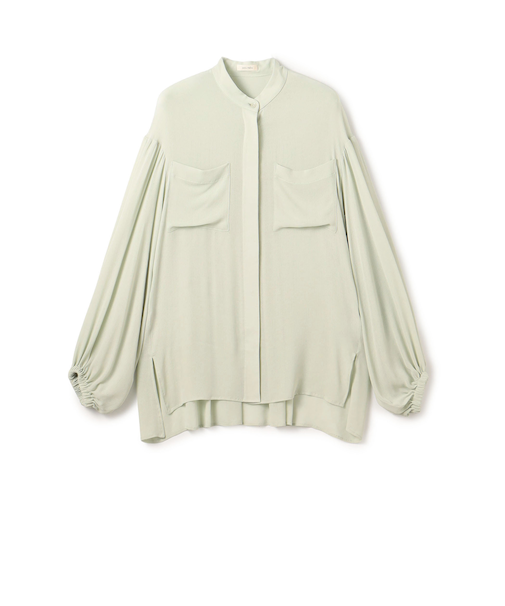 【WEB先行予約】ダブルクレープ チュニックブラウス