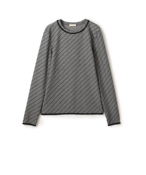 【WEB先行予約】ダイアゴナルジャージー クルーネックプルオーバー