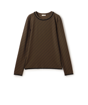 【WEB先行予約】ダイアゴナルジャージー クルーネックプルオーバー