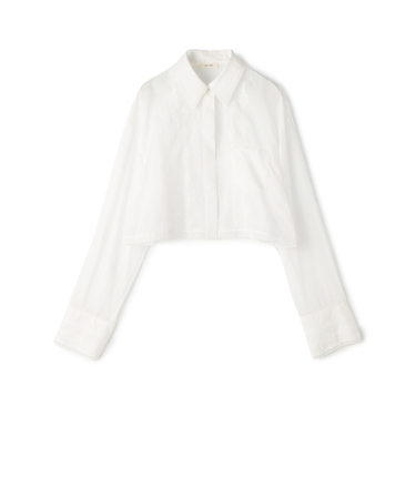 チェーンレースエンブロイダリー クロップドシャツ