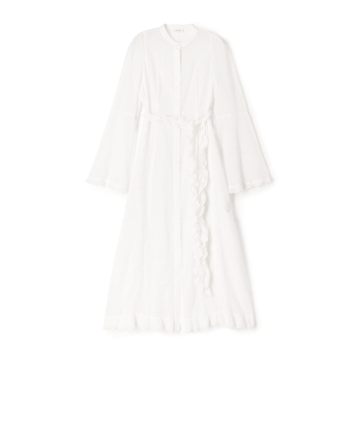 チェーンレースエンブロイダリー Aラインドレス