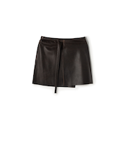 クラッシュレザー ラップミニスカート