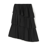 ドットストライプジャガード  ティアードスカート