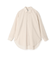 ウールナイロンストライプ ロングスリーブ オーバーシャツ