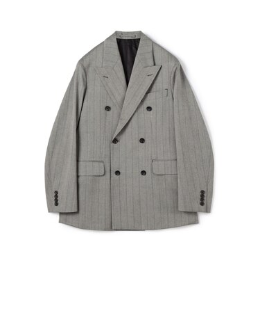ウールヘリンボーン ダブルブレステッド6Bジャケット