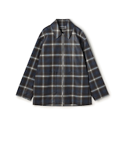 箔コーティングチェック ジップブルゾン