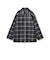 箔コーティングチェック ジップブルゾン