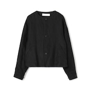 ブラッシュドリネン コクーンブルゾン