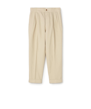 コットンカシミヤ バックベルト ペグトップスラックス SONDRIO