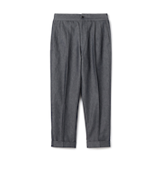 コットンカシミヤ バックベルト ペグトップスラックス SONDRIO