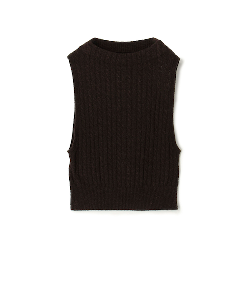 シルクループヤーン ケーブルベスト