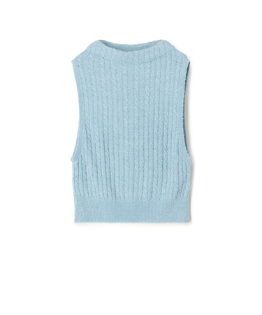 シルクループヤーン ケーブルベスト